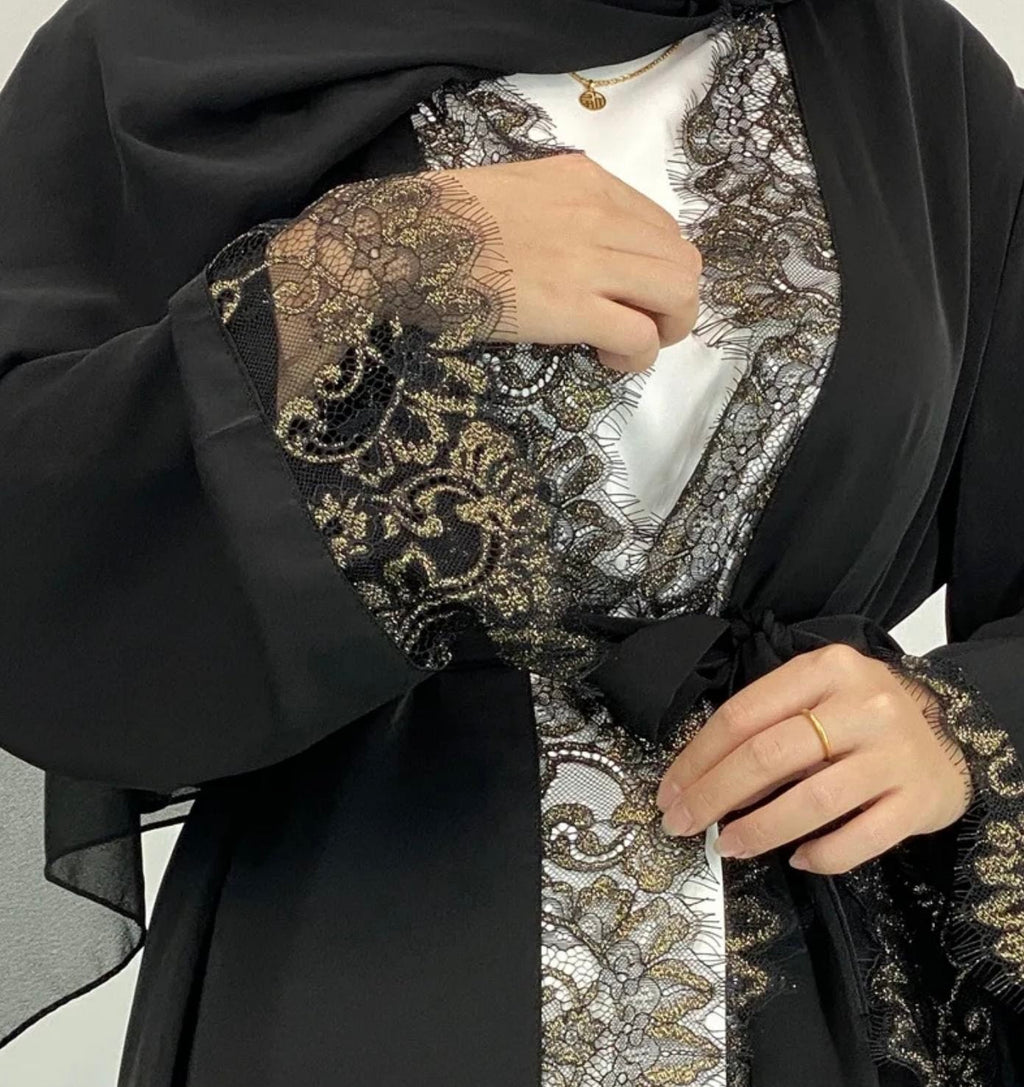 Exclusive Gold lace Abaya