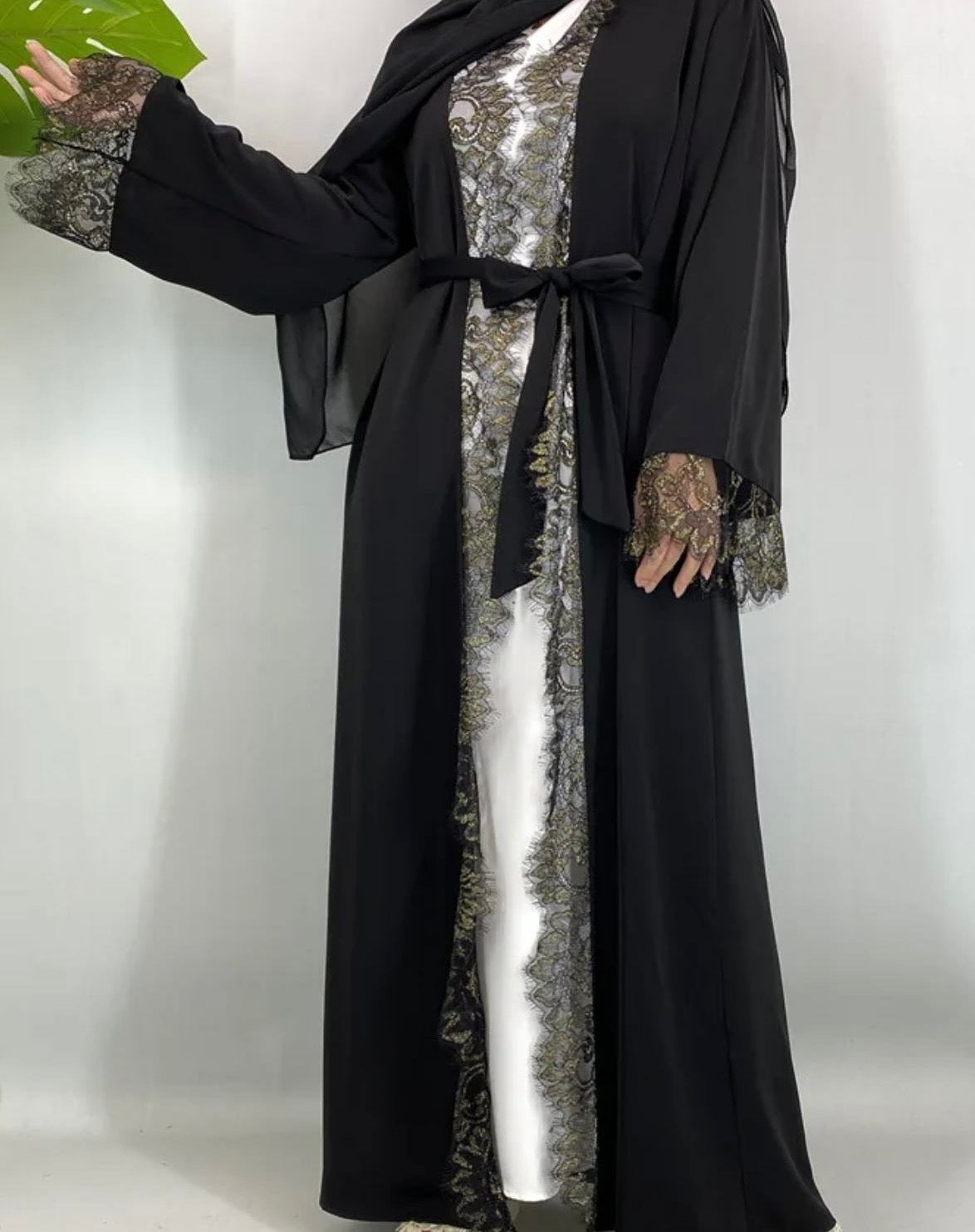 Exclusive Gold lace Abaya