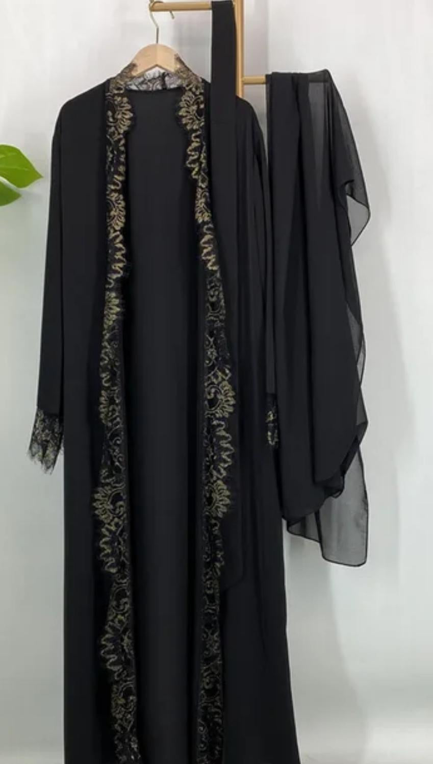 Exclusive Gold lace Abaya